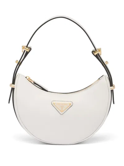 Prada Arqué Leather Mini Bag In Black
