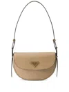 Prada Arqué Leather Shoulder Bag With Flap