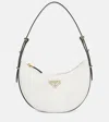 Prada Arqué Leather Shoulder Bag In Bianco N