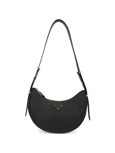 PRADA PRADA ARQUÉ LEATHER SHOULDER BAG