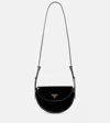Prada Arqué Leather Shoulder Bag In Black