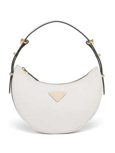 Prada White Arqu Hobo Bag