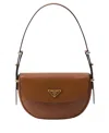 Prada Arque Leather Shoulder Bag With Flap