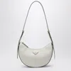 Prada Arqué Medium Shoulder Bag In White Leather In White