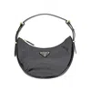 Prada ' Arqué' Naplak Shoulder Bag In Black