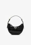 Prada Arqué Half Moon Shoulder Bag In Black