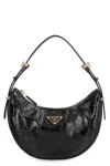 Prada Arqué Half Moon Shoulder Bag In Black