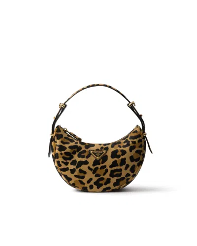 Prada Arqué Printed Leather Shoulder Bag In Multi