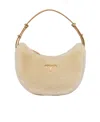 Prada Arqué Shearling Shoulder Bag In Nude