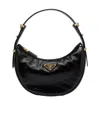 Prada Arqué Half Moon Shoulder Bag In Black