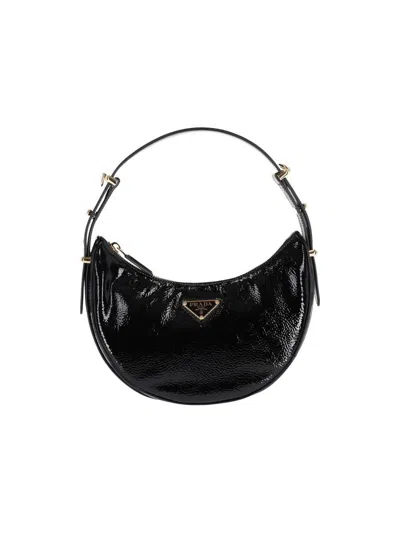 Prada Arqué Shoulder Bag In Black