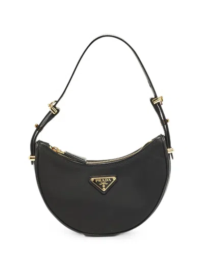 Pre-owned Prada Arqué Shoulder Bag In Black