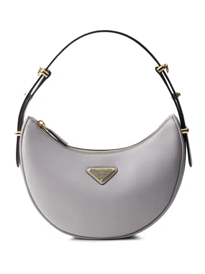 Prada Arqué Shoulder Bag In Grey