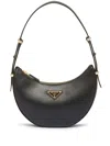Prada Zip Calf Leather Shoulder Bag
