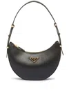 Prada Zip Calf Leather Shoulder Bag