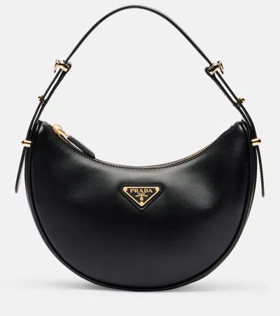 PRADA ARQUÉ SMALL LEATHER SHOULDER BAG