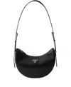 Prada Arque Small Leather Shoulder Bag In Black