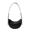 Prada Arque Small Leather Shoulder Bag In Black