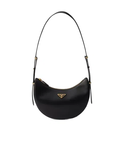 PRADA PRADA ARQUÉ SMALL LEATHER SHOULDER BAG
