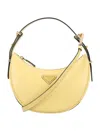 Prada Arqué Small Leather Shoulder Bag In Yellow