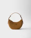 Prada Arqué Suede Shoulder Bag
