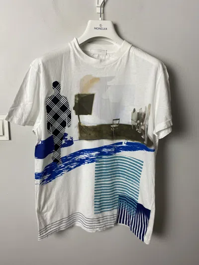 Pre-owned Prada Art Printed T-shirt Tee In White