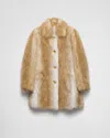 Prada Aspen Coat In Honey