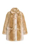 Prada Aspen Faux-fur Coat In Multi
