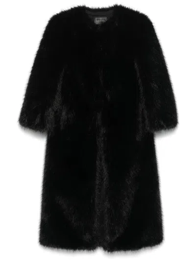 Prada Straight-sleeve Coat In Nero