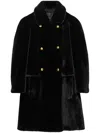 Prada Aspen Double-breasted Coat In Black