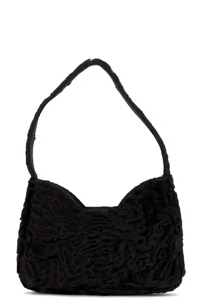 Pre-owned Prada Astrakhan Fur Shoulder Bag In Black
