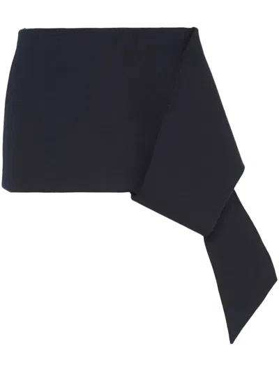 PRADA ASYMMETRIC-HEM MINI SKIRT