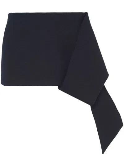 PRADA ASYMMETRIC-HEM MINI SKIRT