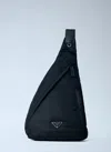 Prada Re-nylon Logo-plaque Backpack In Black