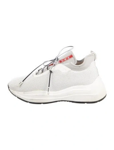 Pre-owned Prada Athletic Sneakers In Grey