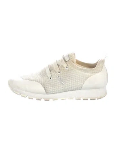 Pre-owned Prada Athletic Sneakers In White