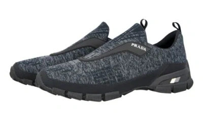 Pre-owned Prada Auth Luxury  Sneakers Shoes 4o3223 Knit Piombo In Multicolor