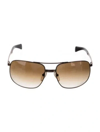 Pre-owned Prada Aviator Gradient Sunglasses In Brown