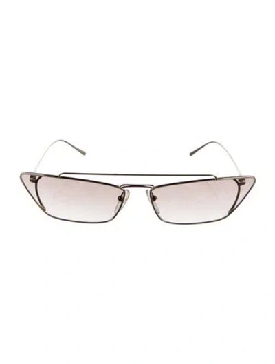 Pre-owned Prada Aviator Gradient Sunglasses In Gold/metallic