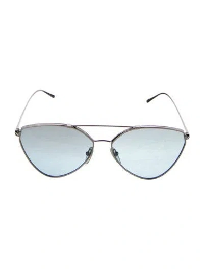 Pre-owned Prada Aviator Gradient Sunglasses In Silver