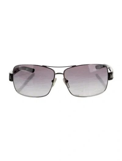 Pre-owned Prada Aviator Gradient Sunglasses In Silver