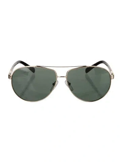 Pre-owned Prada Aviator Mirrored Sunglasses In Brown