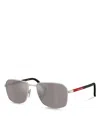 Prada Aviator Sunglasses, 57mm In Champagne /berry Red