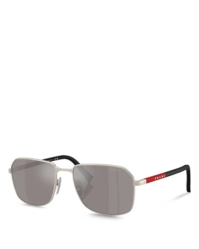Prada Aviator Sunglasses, 57mm In Champagne /berry Red