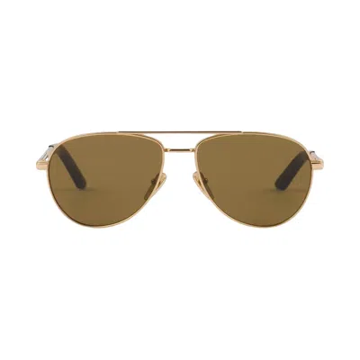 Pre-owned Prada Aviator Sunglasses 'gold'