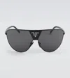 Prada Aviator Sunglasses In Metallic