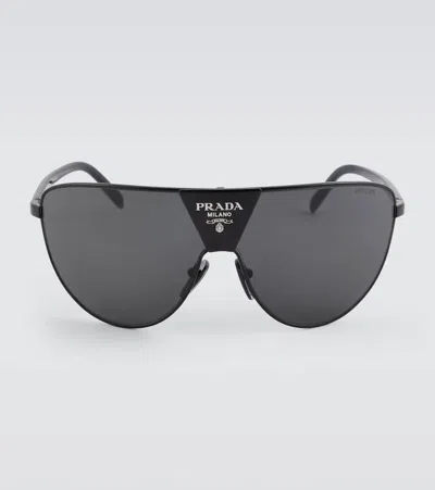 Prada Aviator Sunglasses In Metallic
