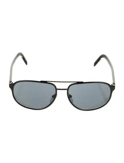 Pre-owned Prada Aviator Tinted Sunglasses In Black