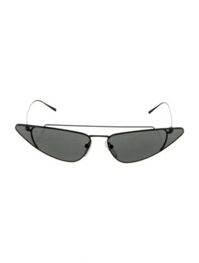 Pre-owned Prada Aviator Tinted Sunglasses In Black