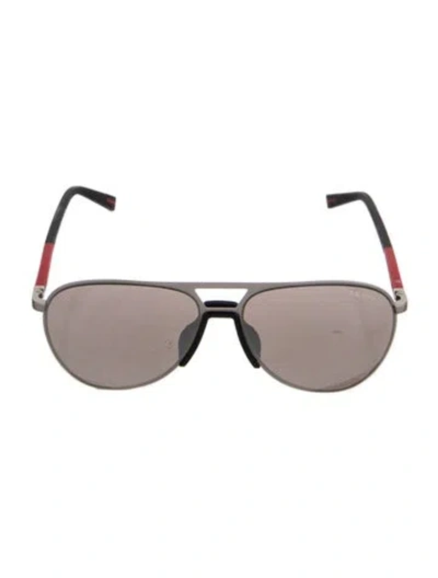 Pre-owned Prada Aviator Tinted Sunglasses In Black